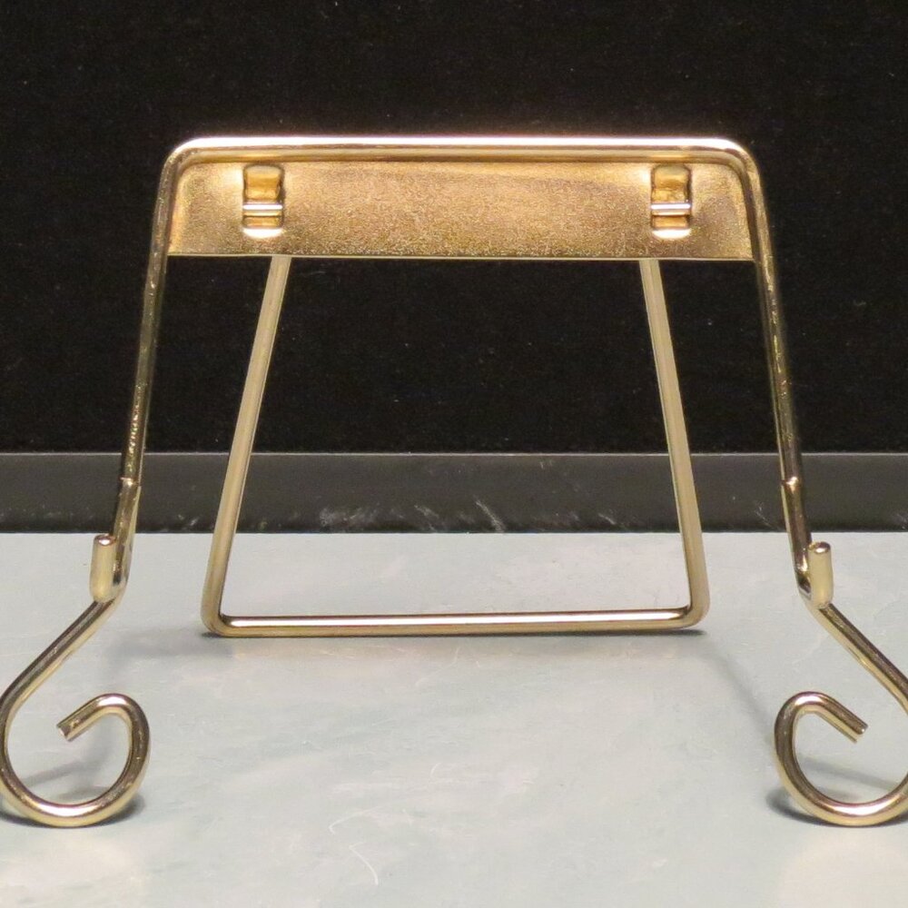 Small Decorative Holder in Gold Finish Metal/Stand/3.75" Span